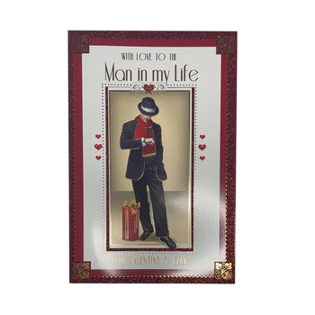 With Love To The Man In My Life Gentleman Design Valentine's Day Card