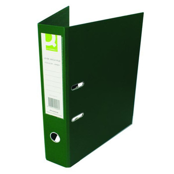 Pack of 10 70mm Polypropylene Foolscap Green Lever Arch Files