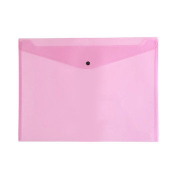 Pack of 12 Janrax A3 Pink Document Wallets - Button Stud Folder