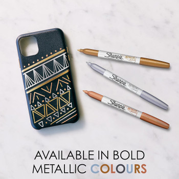 Pack of 3 Sharpie Metallic Fine Assorted Permanent Markers Pack of 3 Sharpie Metallic Fine Assorted Permanent Markers