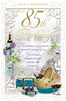 Have a Wonderful 85th Birthday Open Male Opacity Card