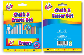 25 Piece Fun Chalk And Eraser Set