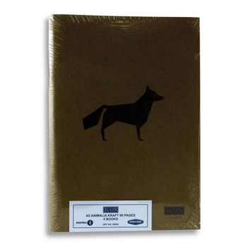 A5 80 Pages 110gsm Animalia Design Kraft Sketch Book by Icon Art A5 80 Pages 110gsm Animalia Design Kraft Sketch Book by Icon Art