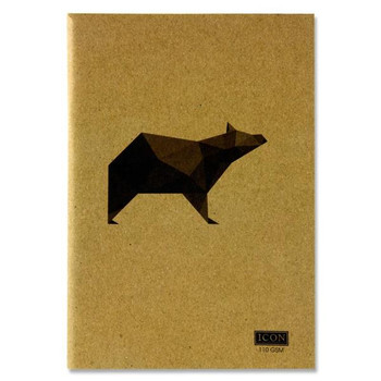 A5 80 Pages 110gsm Animalia Design Kraft Sketch Book by Icon Art A5 80 Pages 110gsm Animalia Design Kraft Sketch Book by Icon Art