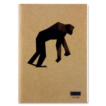 A6 80 Pages 110gsm Animalia Design Kraft Sketch Book by Icon Art