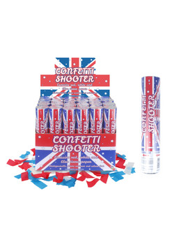 20cm Union Jack Paper Confetti Shooter 20cm Union Jack Paper Confetti Shooter