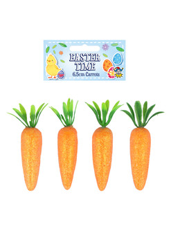 Pack of 4 8cm Easter Carrots Pack of 4 8cm Easter Carrots