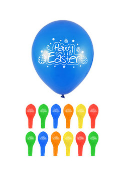 Pack of 12 23cm Easter Balloons with Print