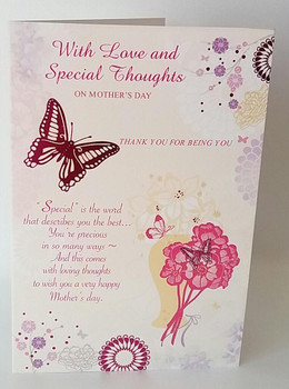 With Love and special Thoughts on Mother's Day card