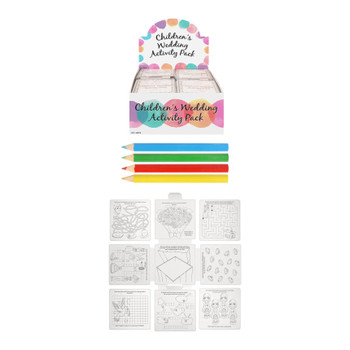 Pack of 36 Wedding Childrens Activity Pack / Crayons Drawing Colouring Book Travel Games Pack of 36 Wedding Childrens Activity Pack / Crayons Drawing Colouring Book Travel Games