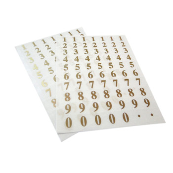 Pack of 140 1-10 Metallic Gold Labels
