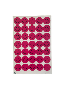 Pack of 12 A5 Smiley Faces Pink 24mm 35Up