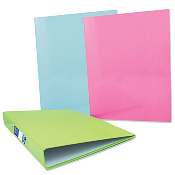 Just Stationery A4 Ring Binder - Blue/Pink/Green