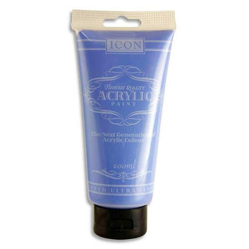 French Ultramarine Blue Acrylic Paint 200ml by Icon Art