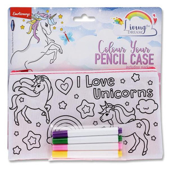 Colour Your Own Unicorn Design Pencil Case With Markers by Emotionery