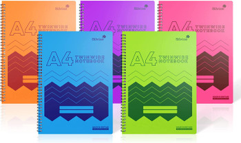 Single A4 160 Pages Twin Wire Notebook with Durable Wipe Clean Cover Single A4 160 Pages Twin Wire Notebook with Durable Wipe Clean Cover