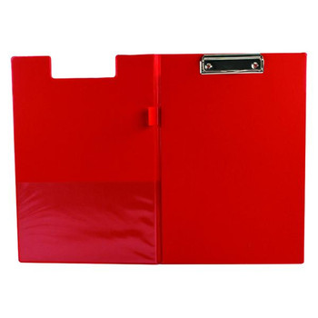 Foolscap Red PVC Foldover Clipboard