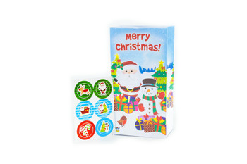 Pack of 12 Christmas Paper Party Bags with Stickers Pack of 12 Christmas Paper Party Bags with Stickers