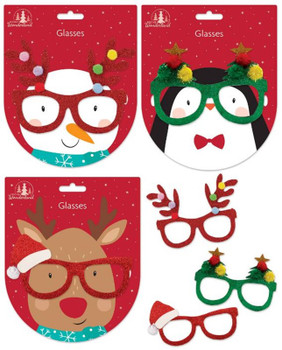 Plush Christmas Novelty Glasses