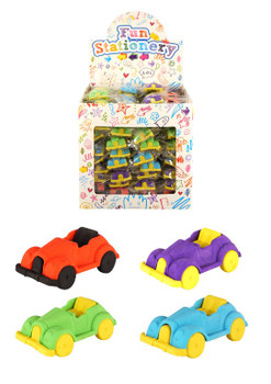 Box of 108 Classic Car Erasers 4.6cm