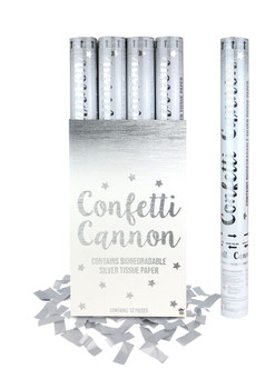 Silver Paper Confetti Shooters 50cm Silver Paper Confetti Shooters 50cm