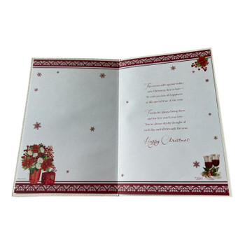 To One I Love Floral Glitter Finished Christmas Card