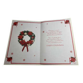 To a Special Family Poinsettia Wreath Design Christmas Card To a Special Family Poinsettia Wreath Design Christmas Card
