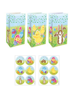 Easter Paper Party Gift Bag with Stickers