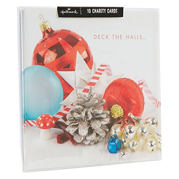 Pack of 10 Charity Christmas Cards 'Deck the Halls' Design