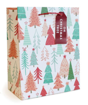 Christmas Tree Pattern Medium Gift Bag