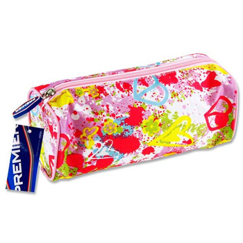 Heart Splash Design Round Pencil Case by Premier