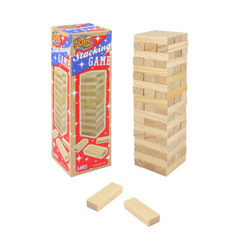 Wooden Stacking 54 Block Pieces Game Wooden Stacking 54 Block Pieces Game