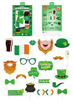 Pack of 20 St. Patrick's Day Assorted Designs Photo Booth Props with Sticks Pack of 20 St. Patrick's Day Assorted Designs Photo Booth Props with Sticks