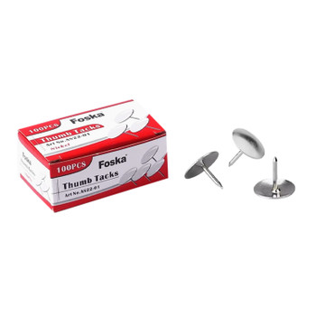 Box of 1000 Silver Thumb Tacks
