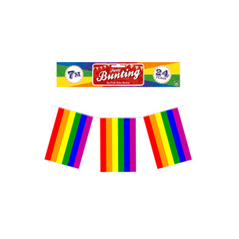 7m Gay Pride LGBTQ+ Rainbow Flag Bunting 7m Gay Pride LGBTQ+ Rainbow Flag Bunting