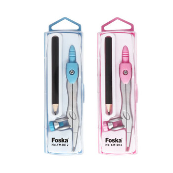 Single Blue OR Pink Compass Divider with Pencil