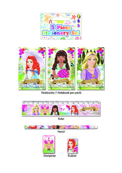 5 Piece Princess Stationery Set 5 Piece Princess Stationery Set