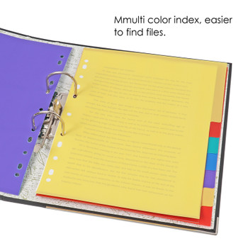 10 Part A4 Plain Plastic Coloured Dividers