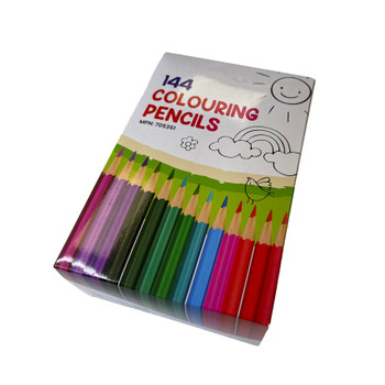 Pack of 144 Classroom Colouring Pencils by Janrax