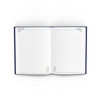 2024 A5 Day Per Page Blue Desk Diary