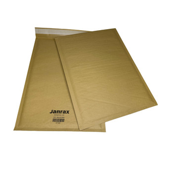 Pack of 100 Bubble Lined Size 4/G Padded Brown Postal Envelopes by Janrax