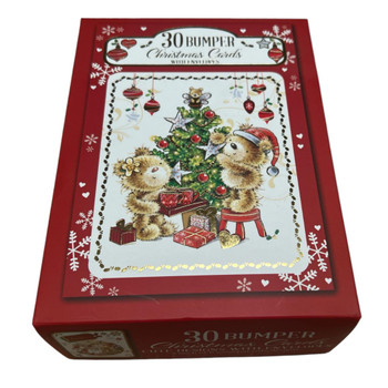 Box of 30 Bumper Cute Christmas Cards with Envelopes Box of 30 Bumper Cute Christmas Cards with Envelopes