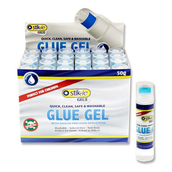 Pack of 24 50g Clear Liquid Glue Gel by Stik-ie