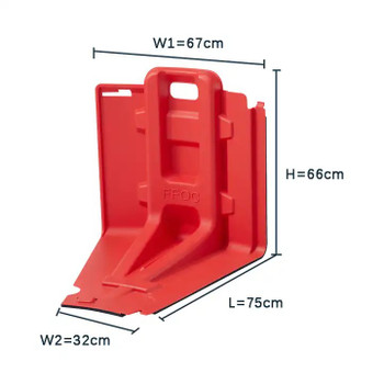 Inner Curved Flood Control Barrier Baffle 75 x 67 x 66cm