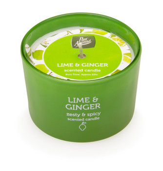 Lime & Ginger Coloured Jar Candle 85g