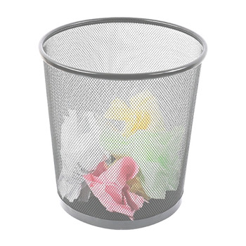 Silver Metal Mesh Bin