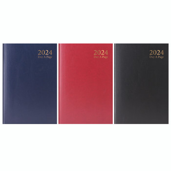 Single 2024 A6 Day Per Page Split Sat/Sun Casebound Value Diary