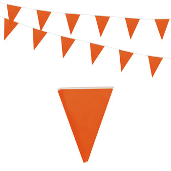 Orange Bunting 10m with 20 Pennants Orange Bunting 10m with 20 Pennants
