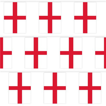 England St George Flag Bunting 10m with 20 Flags