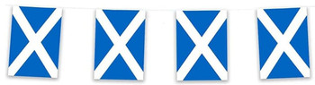 Scotland Rectangle Bunting 10m with 20 Flags - Scottish Saltire Party Decorations for Football Tournaments, Sporting Events, Match Day Celebrations, Indoor & Outdoor Use